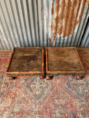 A pair of low bojat tables