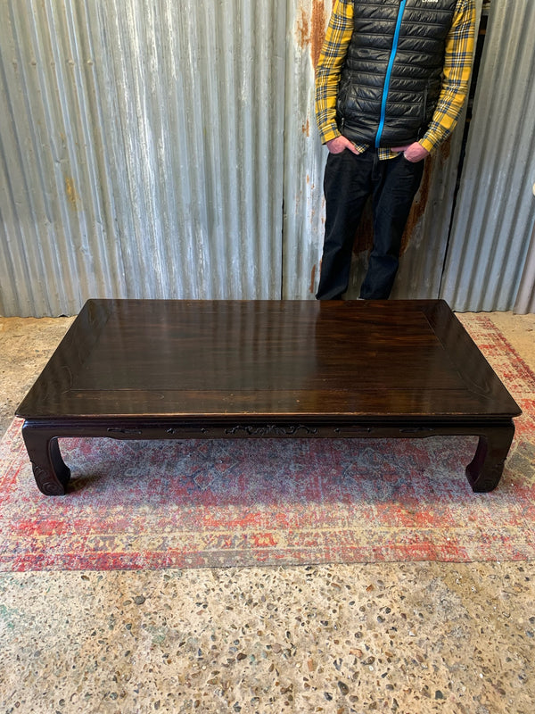 A very large Japanese Zataku rosewood low table - Belle and Beast Emporium