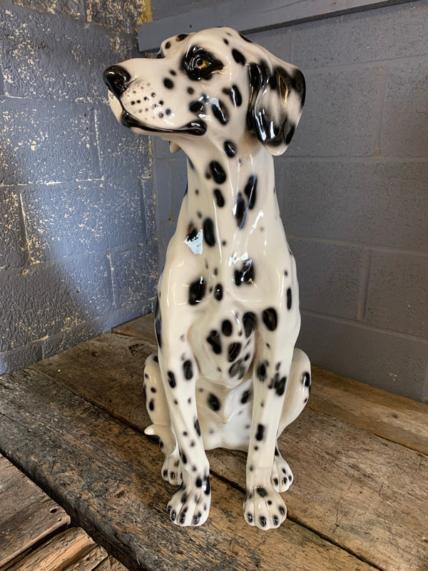 A large ceramic Dalmatian dog statue Belle and Beast Emporium