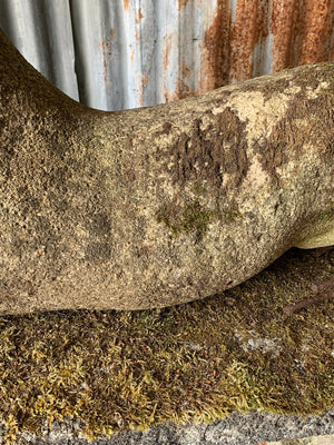 A large Austin & Seeley greyhound garden statue