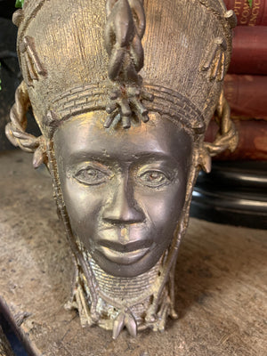 A bronze Benin bust
