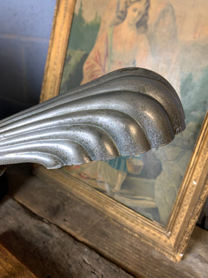 An Art Deco shell shade desk lamp
