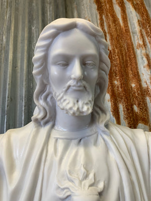 A 4ft bonded marble statue of Jesus