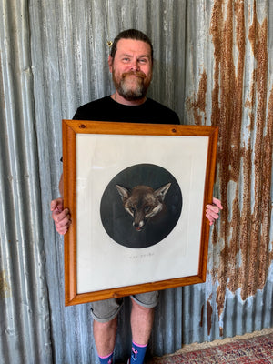 A framed mezzotint entitled "Sly Boots" by William Spooner