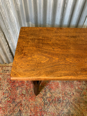 A Gothic oak console table