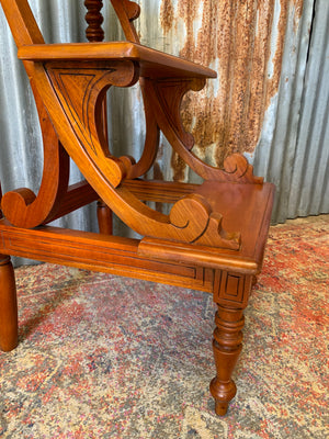 A set of wooden library steps
