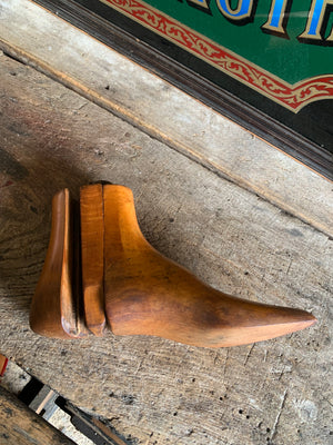 A pair of Manfield shoe lasts with spatterdashes