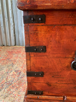 A wooden shipwright's trunk
