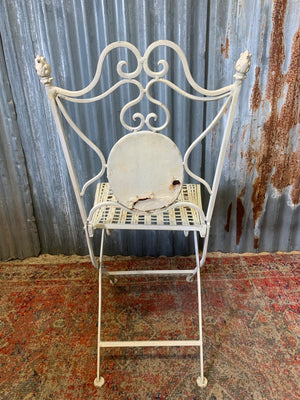 A lattice design garden table and chairs set