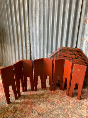 A Burmese octagonal carved table