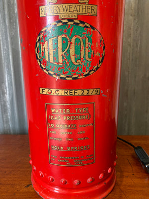 A converted fire extinguisher lamp ~ Merryweather