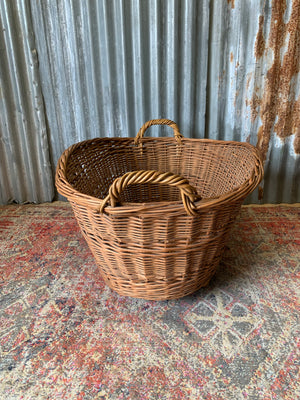 A large wicker basket ~ A