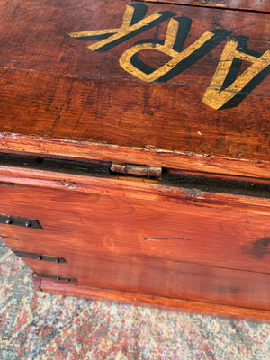 A wooden shipwright's trunk
