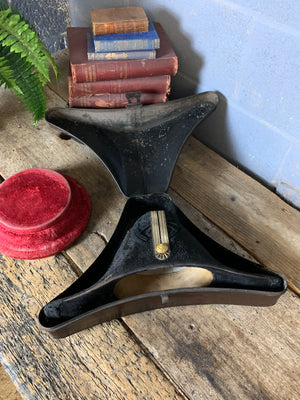 A Royal Navy bicorn hat in monogrammed tin