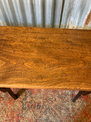 A Gothic oak console table