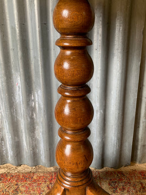 An oak side table