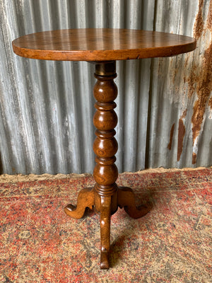 An oak side table