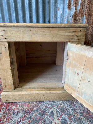 A Victorian square pine cupboard