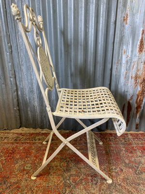 A lattice design garden table and chairs set