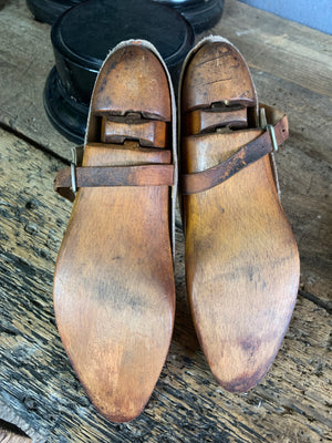 A pair of Manfield shoe lasts with spatterdashes