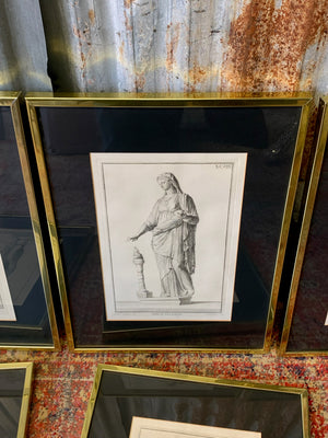 A set of six framed Grand Tour etchings