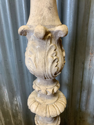 A large stone effect pricket candlestick