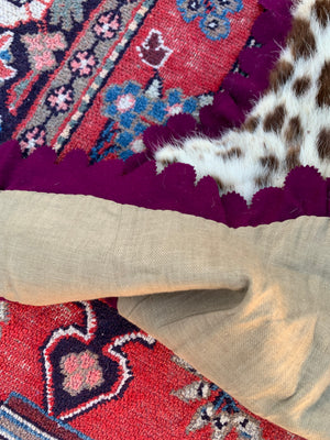 A Victorian taxidermy leopard rug
