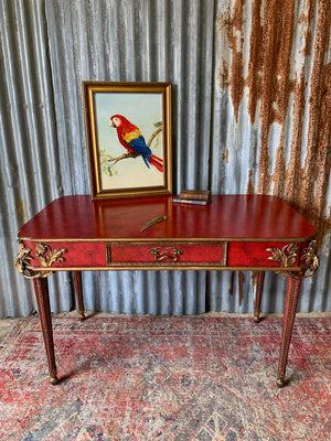 A red lacquer continental table