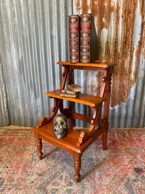 A set of wooden library steps