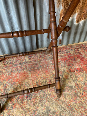 An oak butler's tray table
