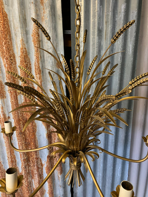 A chandelier in the form of a wheatsheaf