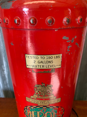 A converted fire extinguisher lamp ~ Merryweather