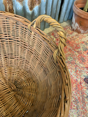 A large wicker basket ~ A