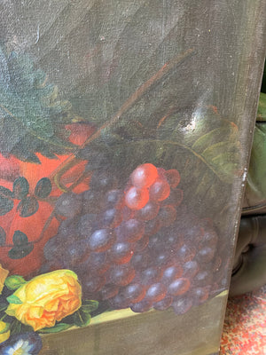 A large original Dutch school floral oil on canvas