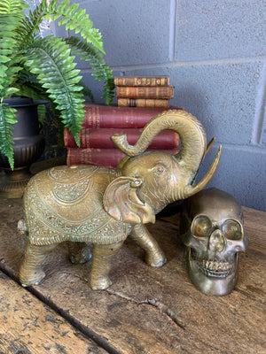 A large bronze elephant