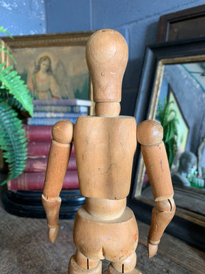 A large wooden artist's lay figure ~ 40cm