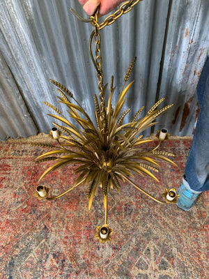 A chandelier in the form of a wheatsheaf