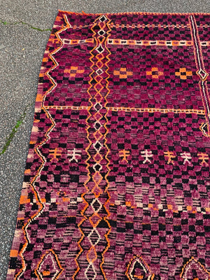 A very large purple ground Berber rug ~ 415cm or 14ft