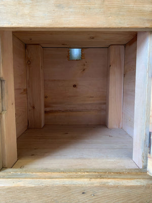 A Victorian square pine cupboard