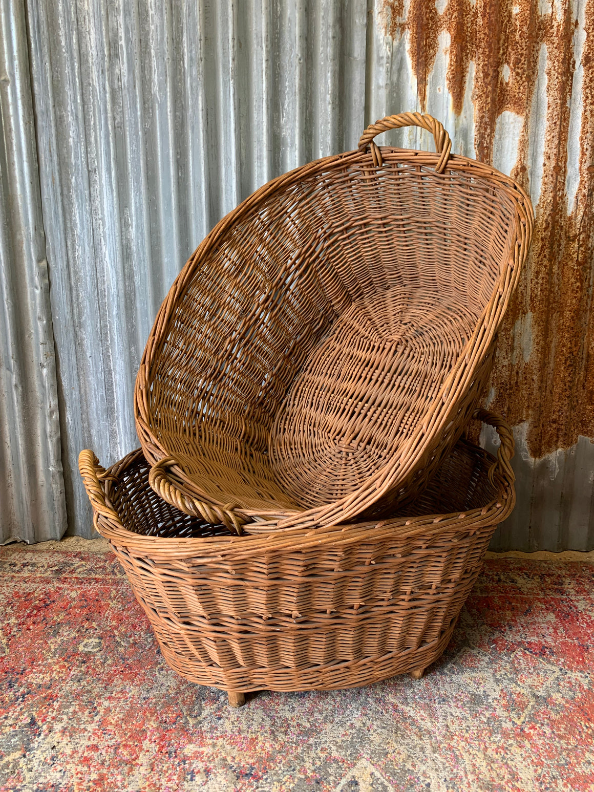 A large wicker basket ~ A