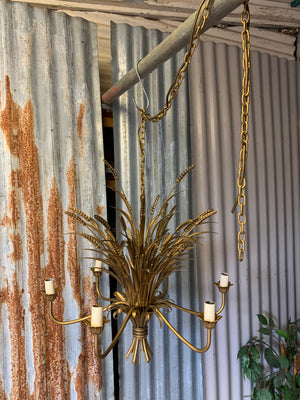 A chandelier in the form of a wheatsheaf