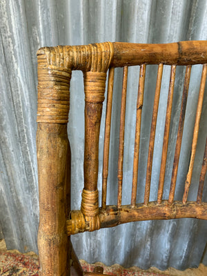 A tiger bamboo folding colonial chair