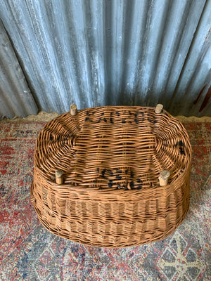 A large wicker basket ~ A