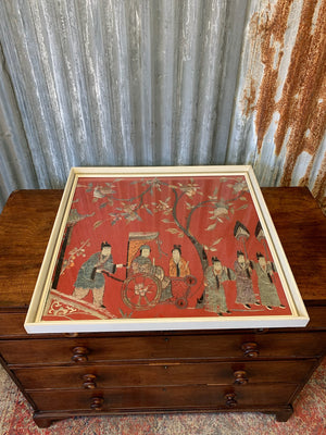 A large framed Chinese embroidery picture