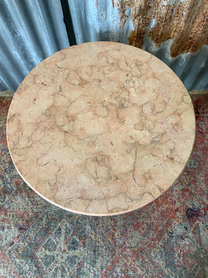 An Italian giltwood and marble rope tassel table
