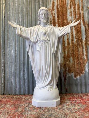 A 4ft bonded marble statue of Jesus