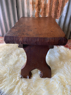 A burr oak stool by Jack Grimble of Cromer