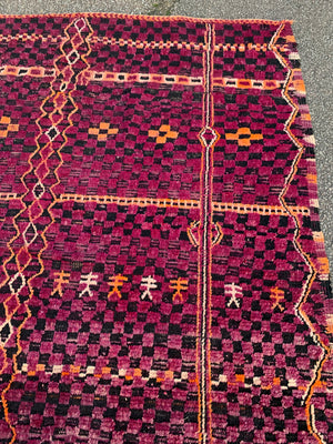 A very large purple ground Berber rug ~ 415cm or 14ft