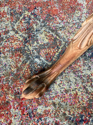 A Georgian style tilt top table with ball and claw feet