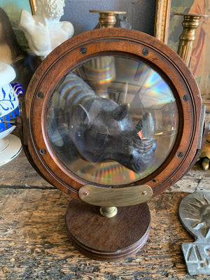 A very large 19th Century magnifying lens